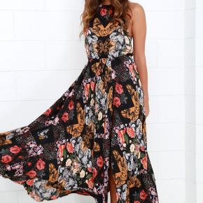 European Style 100% Polyester Casual Floral Summer Maxi Dress